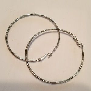 Lia Sophia Silver Hoop Earrings